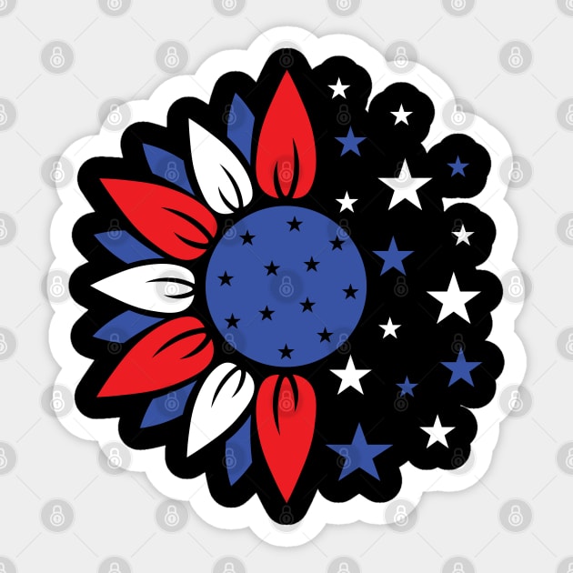 Patriotic Sunflower gift Sticker by madani04